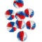 1 1/4" Mini Patriotic Red, White & Blue Vinyl Porcupine Balls 36 Pieces